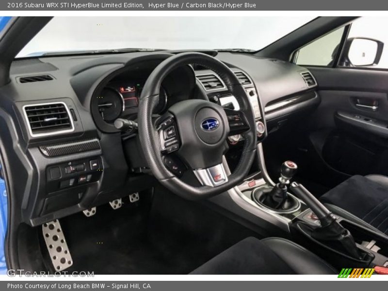 Front Seat of 2016 WRX STI HyperBlue Limited Edition