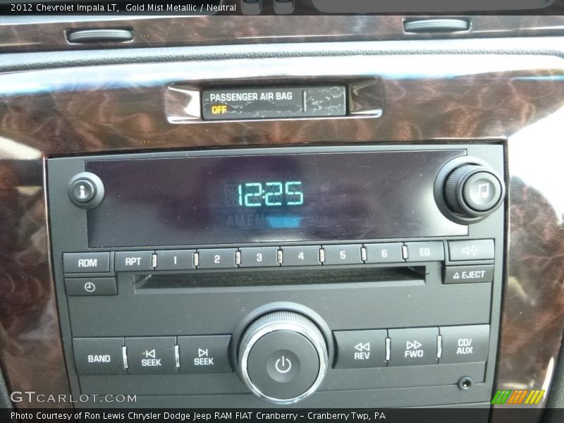 Gold Mist Metallic / Neutral 2012 Chevrolet Impala LT