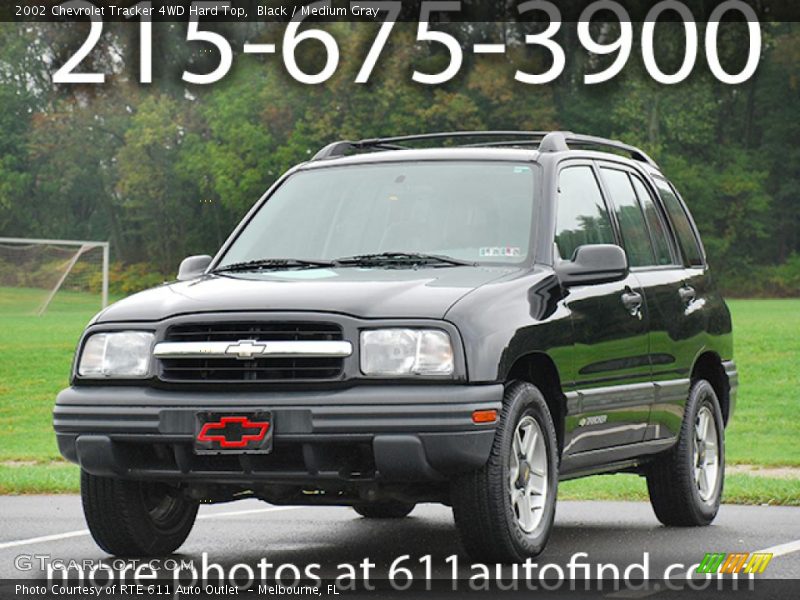 Black / Medium Gray 2002 Chevrolet Tracker 4WD Hard Top