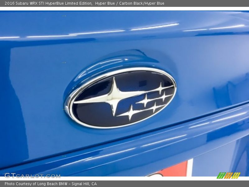  2016 WRX STI HyperBlue Limited Edition Logo