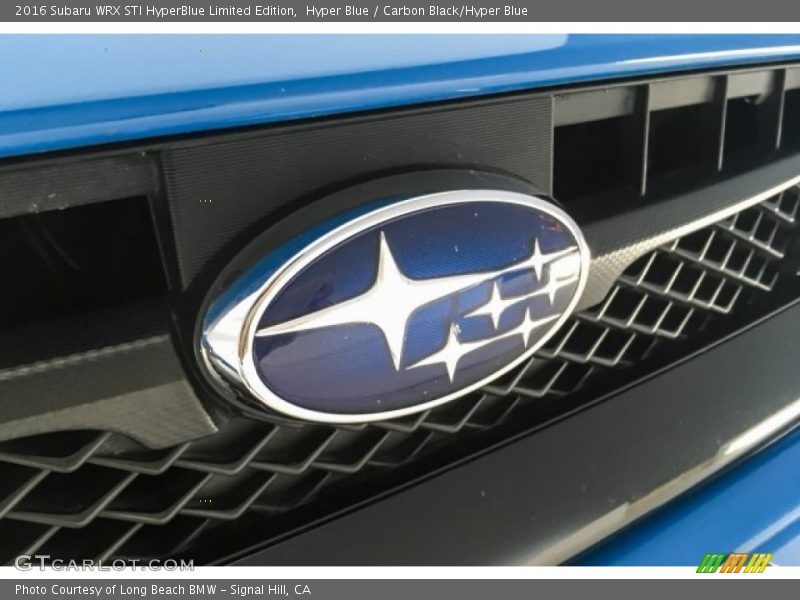 Hyper Blue / Carbon Black/Hyper Blue 2016 Subaru WRX STI HyperBlue Limited Edition