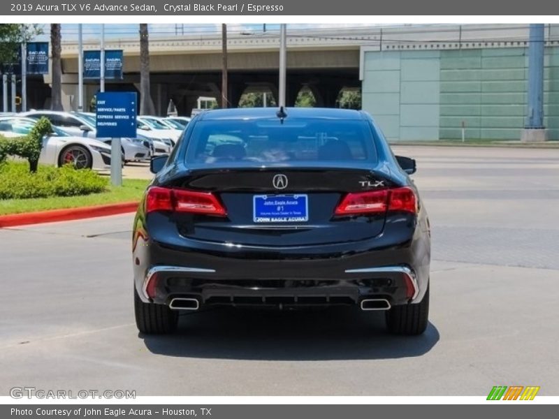 Crystal Black Pearl / Espresso 2019 Acura TLX V6 Advance Sedan