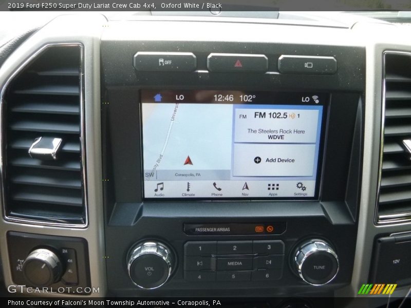 Oxford White / Black 2019 Ford F250 Super Duty Lariat Crew Cab 4x4