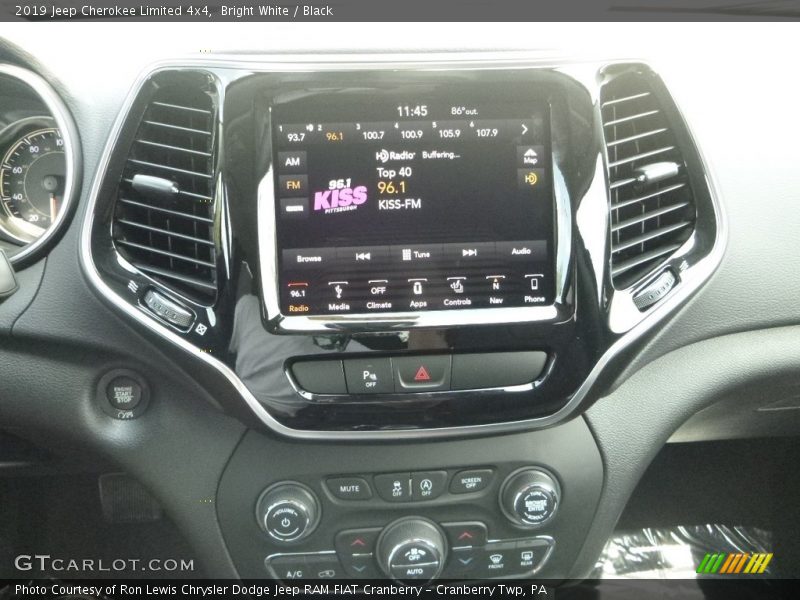 Bright White / Black 2019 Jeep Cherokee Limited 4x4