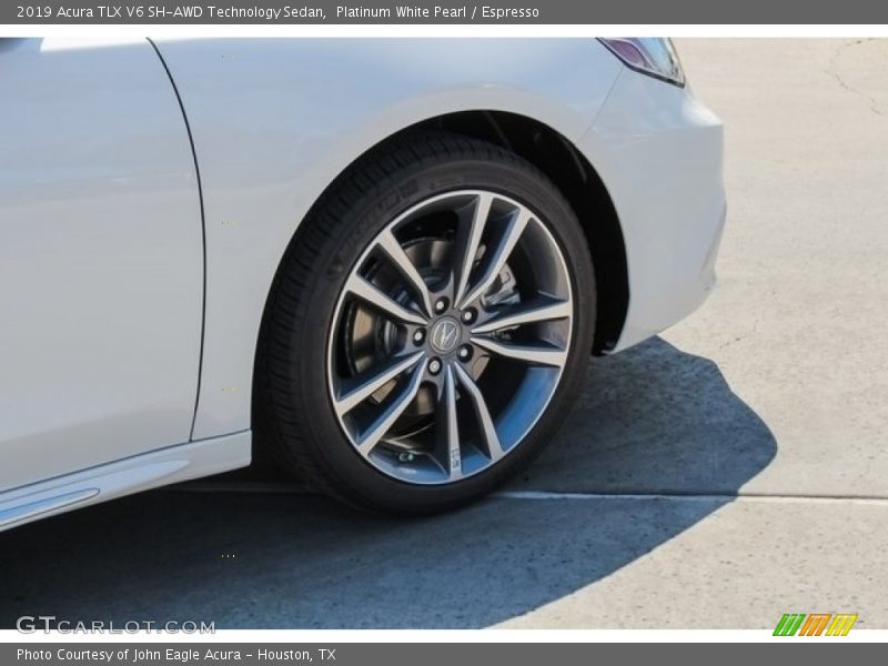 Platinum White Pearl / Espresso 2019 Acura TLX V6 SH-AWD Technology Sedan