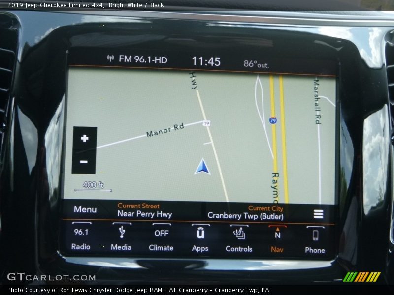 Bright White / Black 2019 Jeep Cherokee Limited 4x4