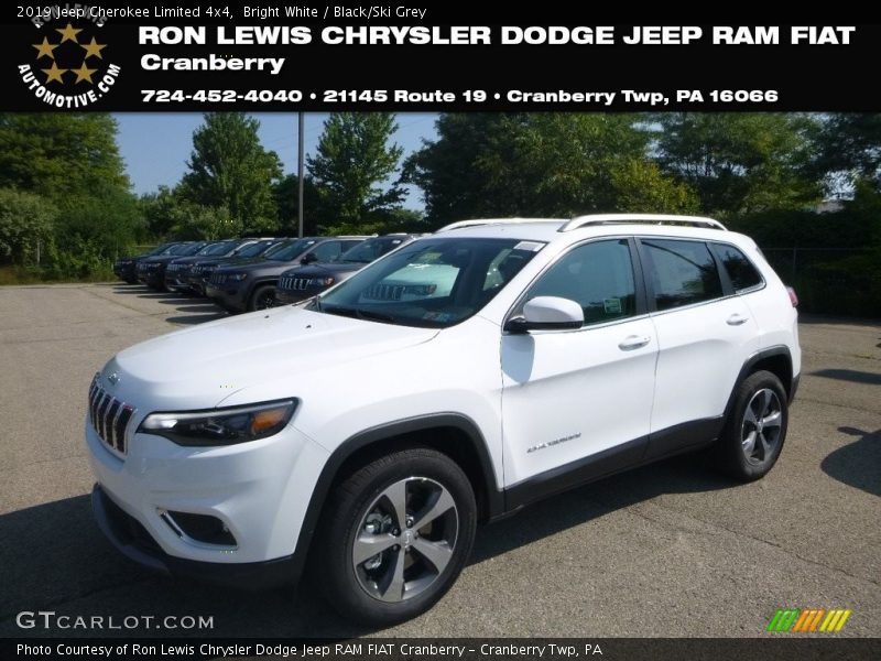 Bright White / Black/Ski Grey 2019 Jeep Cherokee Limited 4x4