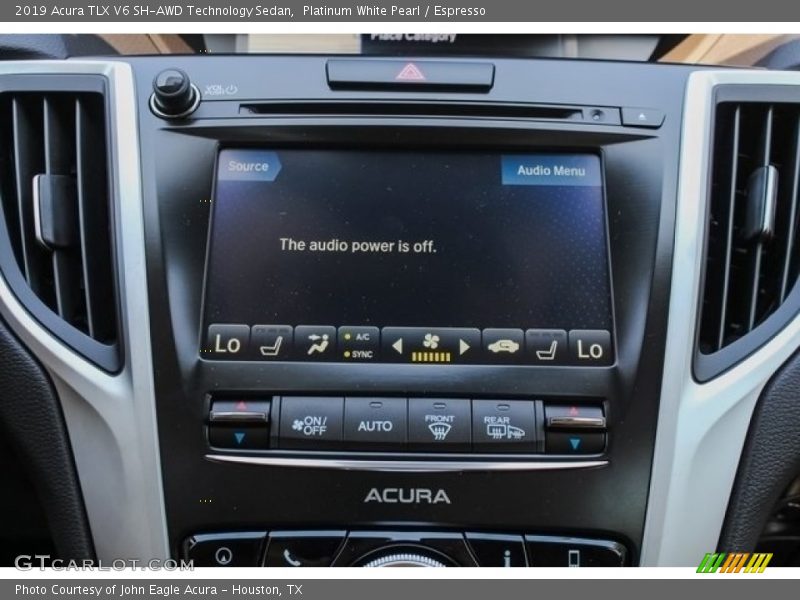 Platinum White Pearl / Espresso 2019 Acura TLX V6 SH-AWD Technology Sedan