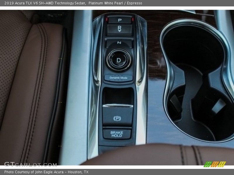 Platinum White Pearl / Espresso 2019 Acura TLX V6 SH-AWD Technology Sedan