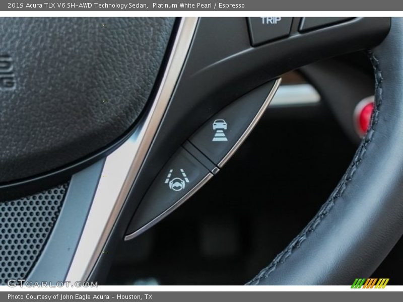 Platinum White Pearl / Espresso 2019 Acura TLX V6 SH-AWD Technology Sedan