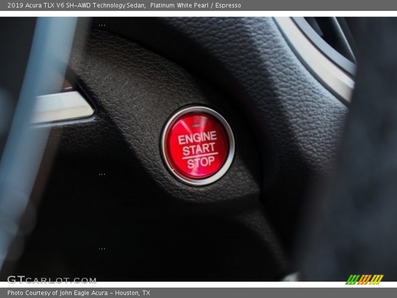 Platinum White Pearl / Espresso 2019 Acura TLX V6 SH-AWD Technology Sedan