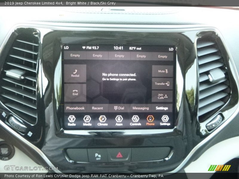 Bright White / Black/Ski Grey 2019 Jeep Cherokee Limited 4x4