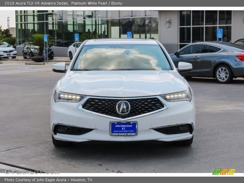 Platinum White Pearl / Ebony 2019 Acura TLX V6 Advance Sedan