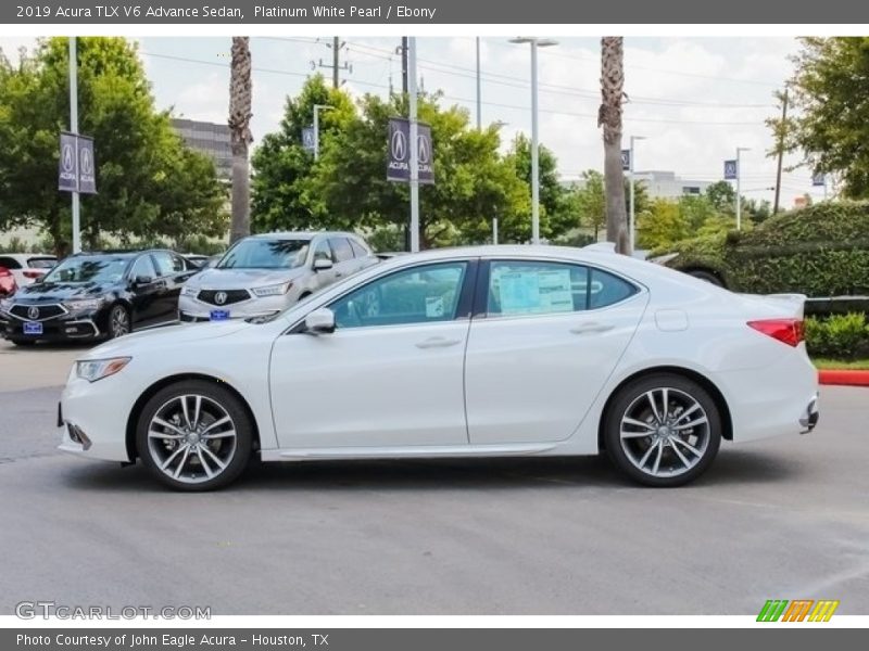 Platinum White Pearl / Ebony 2019 Acura TLX V6 Advance Sedan