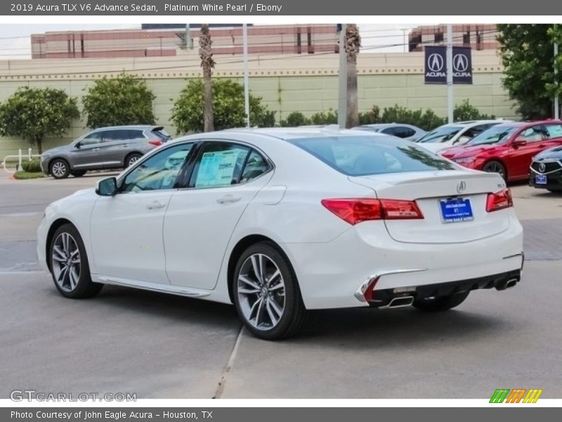 Platinum White Pearl / Ebony 2019 Acura TLX V6 Advance Sedan