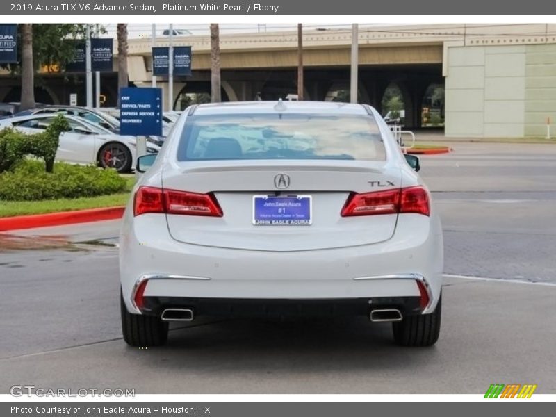Platinum White Pearl / Ebony 2019 Acura TLX V6 Advance Sedan