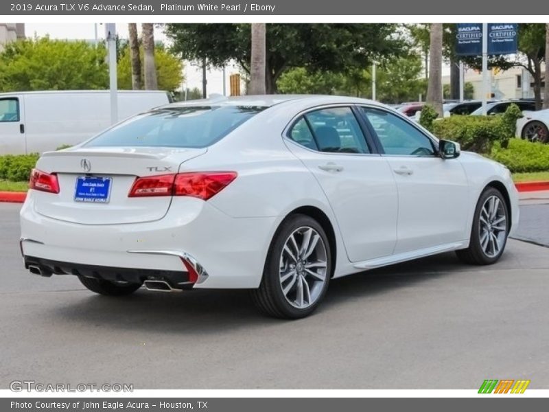 Platinum White Pearl / Ebony 2019 Acura TLX V6 Advance Sedan