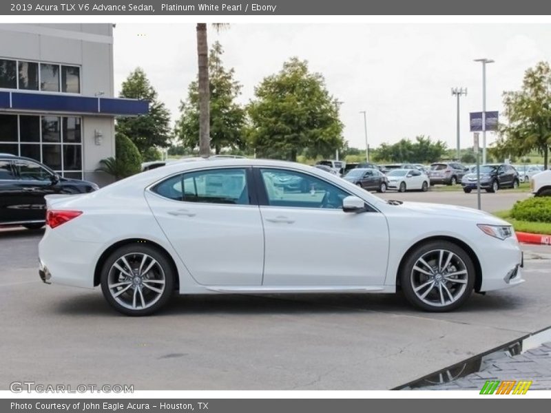 Platinum White Pearl / Ebony 2019 Acura TLX V6 Advance Sedan