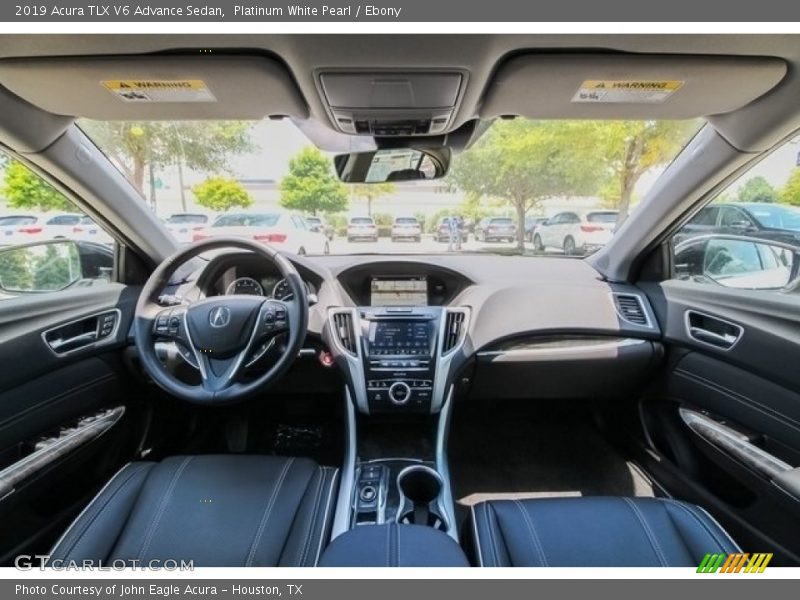 Platinum White Pearl / Ebony 2019 Acura TLX V6 Advance Sedan