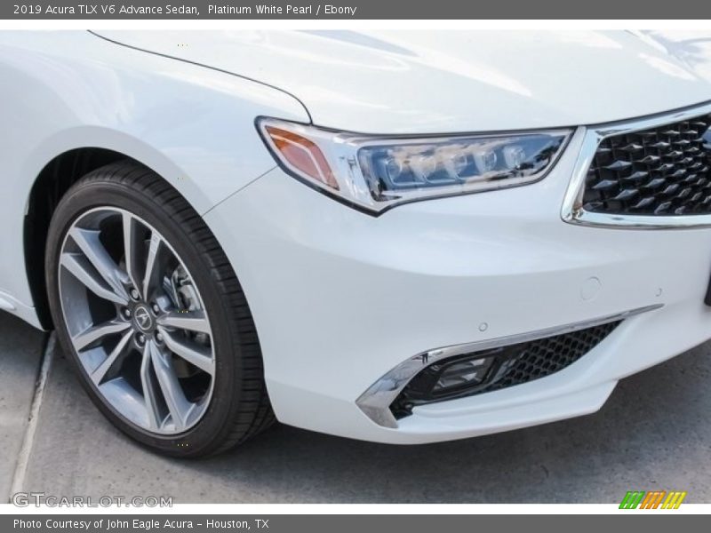 Platinum White Pearl / Ebony 2019 Acura TLX V6 Advance Sedan