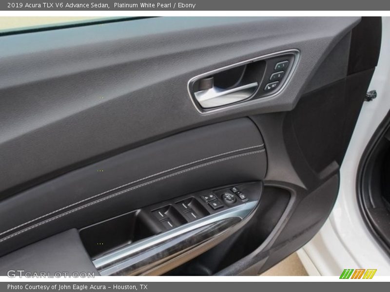 Platinum White Pearl / Ebony 2019 Acura TLX V6 Advance Sedan