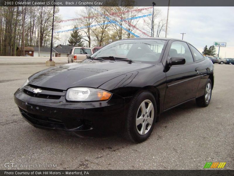 Black / Graphite Gray 2003 Chevrolet Cavalier LS Coupe