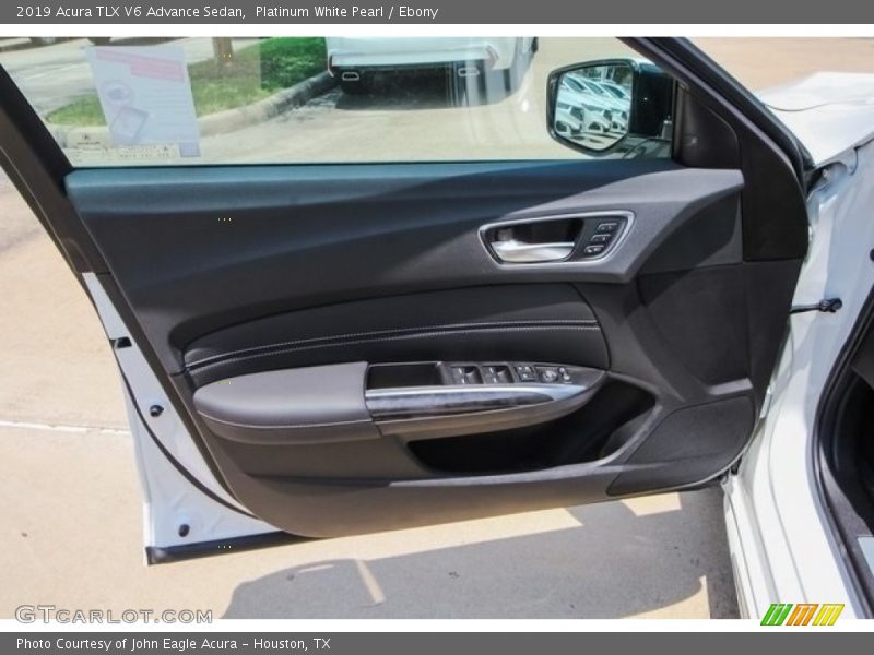 Platinum White Pearl / Ebony 2019 Acura TLX V6 Advance Sedan