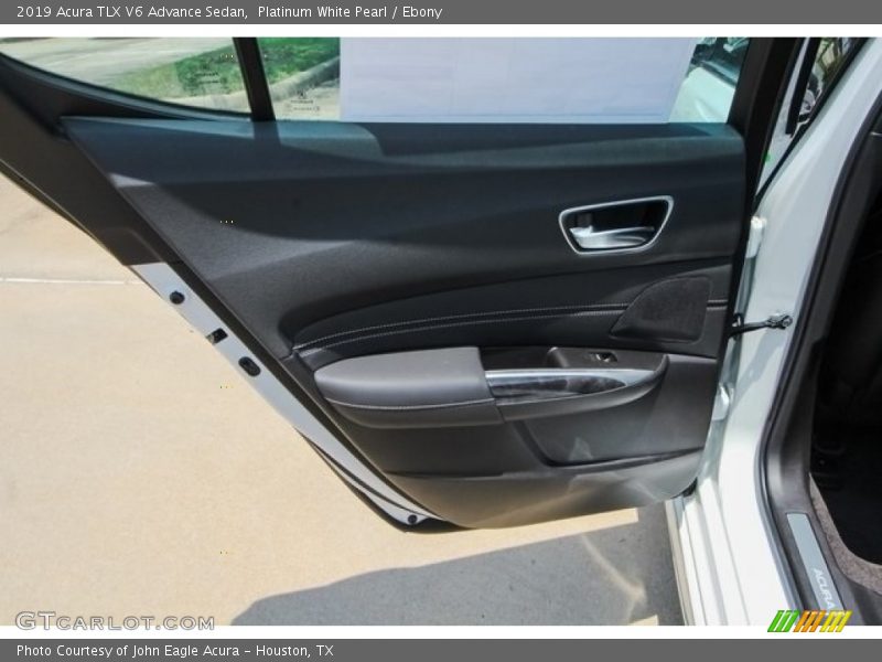 Platinum White Pearl / Ebony 2019 Acura TLX V6 Advance Sedan