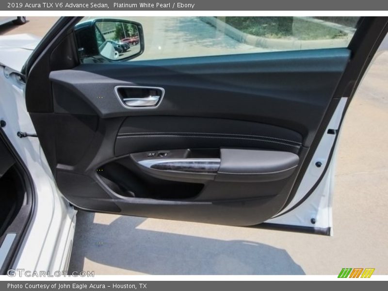 Platinum White Pearl / Ebony 2019 Acura TLX V6 Advance Sedan