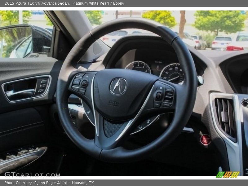 Platinum White Pearl / Ebony 2019 Acura TLX V6 Advance Sedan