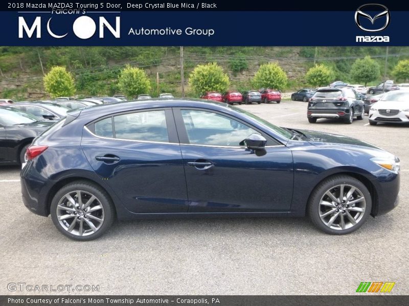 Deep Crystal Blue Mica / Black 2018 Mazda MAZDA3 Touring 5 Door