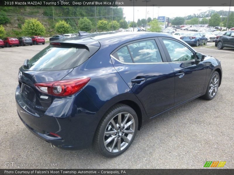 Deep Crystal Blue Mica / Black 2018 Mazda MAZDA3 Touring 5 Door