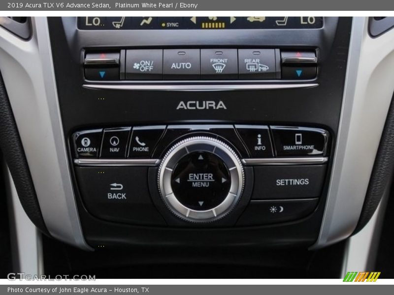 Platinum White Pearl / Ebony 2019 Acura TLX V6 Advance Sedan