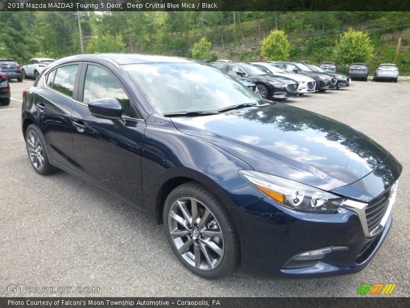 Deep Crystal Blue Mica / Black 2018 Mazda MAZDA3 Touring 5 Door