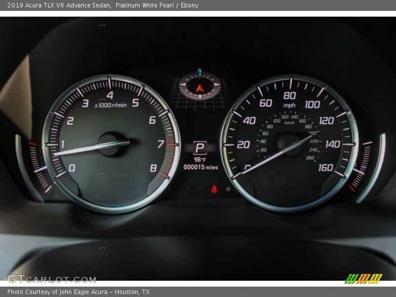 Platinum White Pearl / Ebony 2019 Acura TLX V6 Advance Sedan