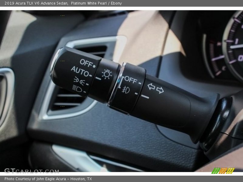 Platinum White Pearl / Ebony 2019 Acura TLX V6 Advance Sedan