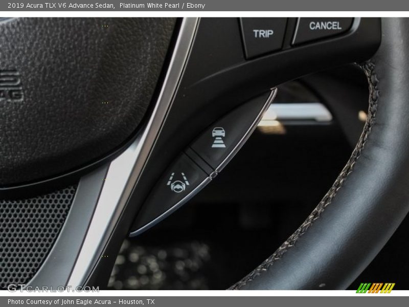 Platinum White Pearl / Ebony 2019 Acura TLX V6 Advance Sedan