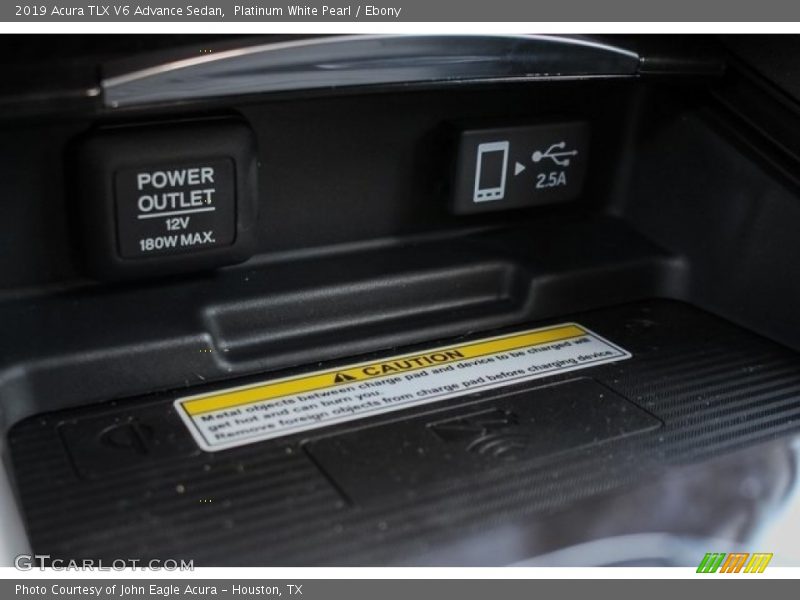 Platinum White Pearl / Ebony 2019 Acura TLX V6 Advance Sedan
