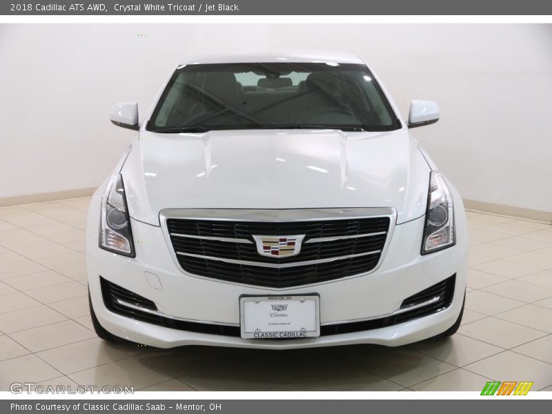 Crystal White Tricoat / Jet Black 2018 Cadillac ATS AWD