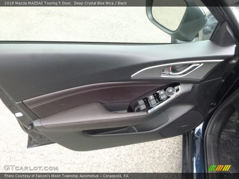 Deep Crystal Blue Mica / Black 2018 Mazda MAZDA3 Touring 5 Door