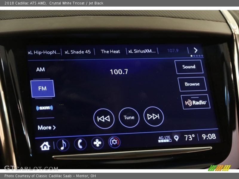 Crystal White Tricoat / Jet Black 2018 Cadillac ATS AWD