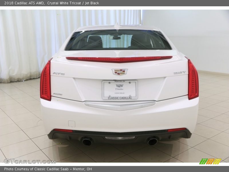 Crystal White Tricoat / Jet Black 2018 Cadillac ATS AWD