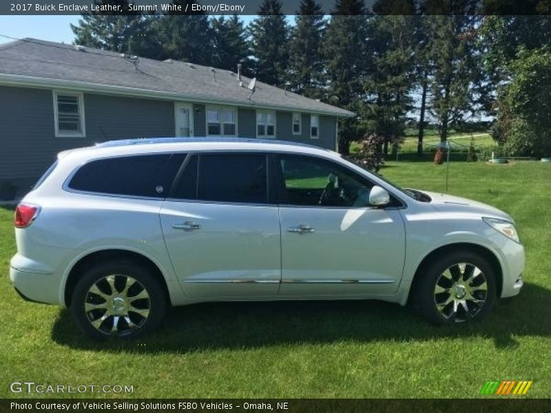 Summit White / Ebony/Ebony 2017 Buick Enclave Leather