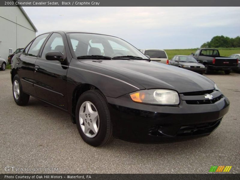 Black / Graphite Gray 2003 Chevrolet Cavalier Sedan