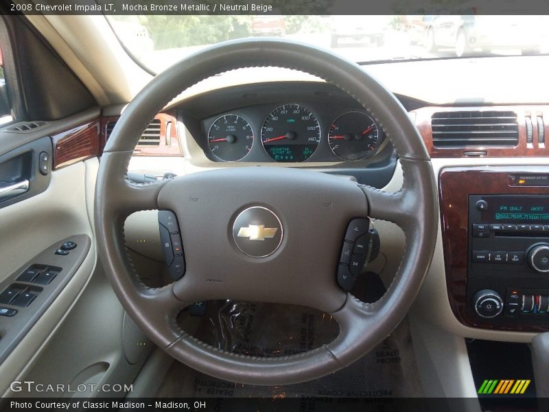 Mocha Bronze Metallic / Neutral Beige 2008 Chevrolet Impala LT