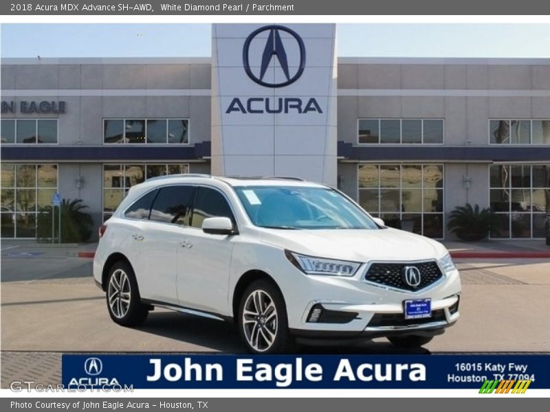 White Diamond Pearl / Parchment 2018 Acura MDX Advance SH-AWD