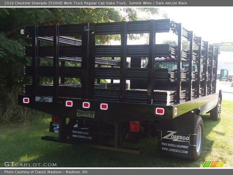 Summit White / Dark Ash/Jet Black 2019 Chevrolet Silverado 3500HD Work Truck Regular Cab Stake Truck