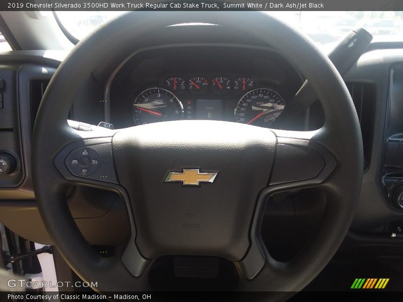 Summit White / Dark Ash/Jet Black 2019 Chevrolet Silverado 3500HD Work Truck Regular Cab Stake Truck