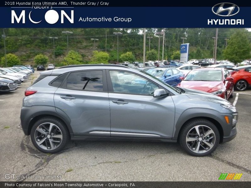 Thunder Gray / Gray 2018 Hyundai Kona Ultimate AWD