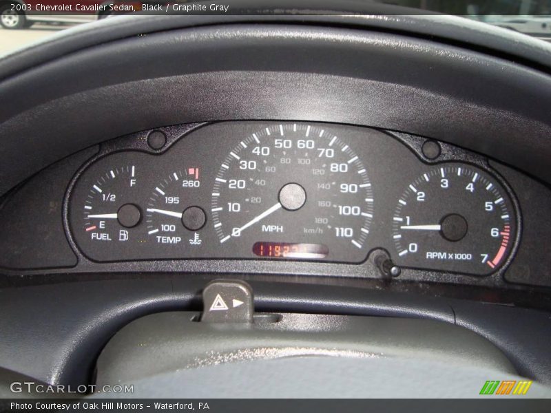Black / Graphite Gray 2003 Chevrolet Cavalier Sedan